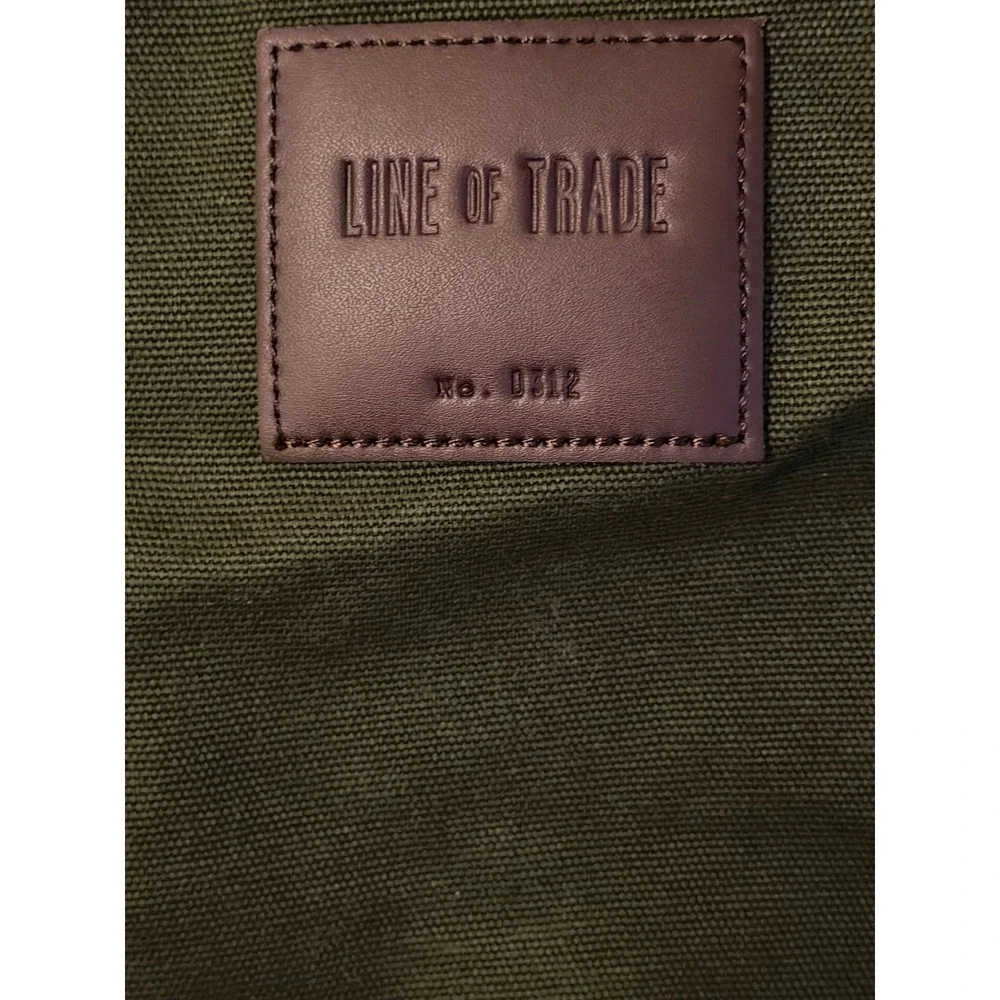 Line of Trade No. 0312 Olive Green Canvas Weekender Travel Bag Leather Trim